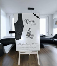 Load image into Gallery viewer, Grooms Preparation Room Welcome sign - HIRE ONLY