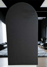 Load image into Gallery viewer, Groom’s Suite / Preparation Room Black arch backdrop – 1.83m tall - HIRE ONLY