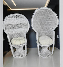 Load image into Gallery viewer, White peacock chairs Mother & Daughter Photoshoot - HIRE ONLY