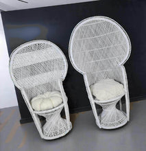 Load image into Gallery viewer, White peacock chairs Mother & Daughter Photoshoot - HIRE ONLY