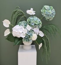 Load image into Gallery viewer, Popular green & white floor / plinth / table flowers - HIRE ONLY