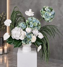 Load image into Gallery viewer, Popular green & white floor / plinth / table flowers - HIRE ONLY