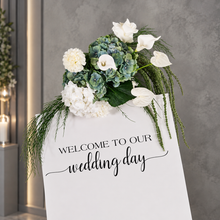 Load image into Gallery viewer, Popular green & white SMALL hanging flowers - HIRE ONLY