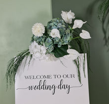 Load image into Gallery viewer, Popular green & white SMALL hanging flowers - HIRE ONLY