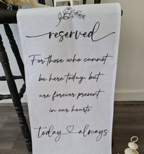 Load image into Gallery viewer, Memory Reserved seating sign for Wedding - Style 1