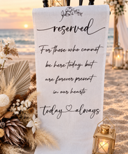 Load image into Gallery viewer, Memory Reserved seating sign for Wedding - Style 1