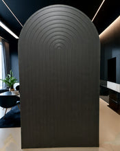 Load image into Gallery viewer, Black ripple arch backdrop – 2.1m tall - HIRE ONLY