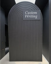 Load image into Gallery viewer, Black ripple arch backdrop – 2.1m tall - HIRE ONLY