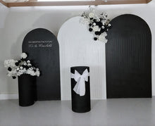 Load image into Gallery viewer, Black & white package - 3 x arch, 2 x flowers & 2 x plinths - HIRE ONLY