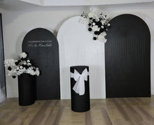 Load image into Gallery viewer, Black & white package - 3 x arch, 2 x flowers & 2 x plinths - HIRE ONLY