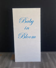 Load image into Gallery viewer, Small white rectangular arch backdrop / welcome sign - HIRE ONLY