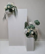 Load image into Gallery viewer, Small white rectangular arch backdrop / welcome sign - HIRE ONLY