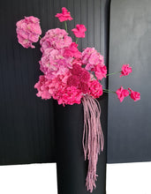 Load image into Gallery viewer, Hot pink fuchsia plinth / floor flowers - HIRE ONLY