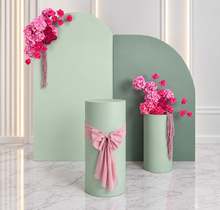 Load image into Gallery viewer, Green & pink package – 2 x arch, 2 x flowers & 2 x plinths - HIRE ONLY