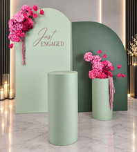 Load image into Gallery viewer, Green & pink package – 2 x arch, 2 x flowers & 2 x plinths - HIRE ONLY