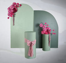 Load image into Gallery viewer, Green & pink package – 2 x arch, 2 x flowers & 2 x plinths - HIRE ONLY