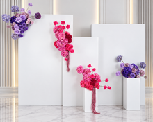 Load image into Gallery viewer, Pink & purple package – 3 x arch, 4 x flowers 2 x plinths - HIRE ONLY