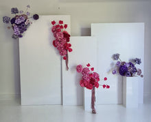 Load image into Gallery viewer, Pink & purple package – 3 x arch, 4 x flowers 2 x plinths - HIRE ONLY