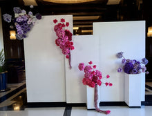 Load image into Gallery viewer, Pink & purple package – 3 x arch, 4 x flowers 2 x plinths - HIRE ONLY