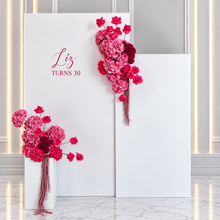 Load image into Gallery viewer, Pink package - 2 x rectangular arch, 2 x pink flowers & 1 x plinth - HIRE ONLY