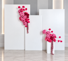 Load image into Gallery viewer, Pink package – 3 x rectangular arch, 2 x pink flowers & 1 x plinth - HIRE ONLY