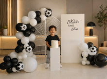 Load image into Gallery viewer, Kids Birthday BOY - 2 x backdrop, balloons & cake stand - HIRE ONLY
