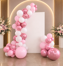 Load image into Gallery viewer, Kids Birthday GIRL - Small backdrop, balloons & cake stand - HIRE ONLY