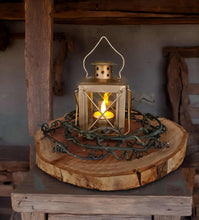 Load image into Gallery viewer, Small Rustic Golden lantern - HIRE ONLY