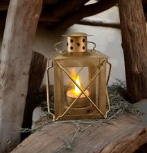 Load image into Gallery viewer, Small Rustic Golden lantern - HIRE ONLY