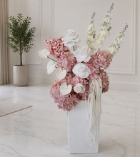 Load image into Gallery viewer, Dusty blush pink & White Flower arrangement - HIRE ONLY