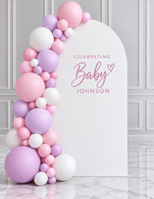 Load image into Gallery viewer, Baby shower foldable arch 1.8m & balloons – Baby Girl