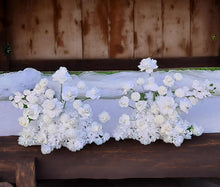 Load image into Gallery viewer, White floor / plinth flowers MEDIUM – 2 available - HIRE ONLY