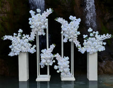 Load image into Gallery viewer, White stands and white hanging flowers package - Advanced - HIRE ONLY