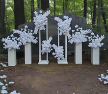 Load image into Gallery viewer, White stands and white hanging flowers package - Deluxe - HIRE ONLY