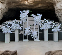 Load image into Gallery viewer, White stands and white hanging flowers package - Deluxe - HIRE ONLY