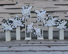 Load image into Gallery viewer, White stands and white hanging flowers package - Deluxe - HIRE ONLY