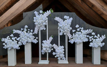 Load image into Gallery viewer, White stands and white hanging flowers package - Deluxe - HIRE ONLY
