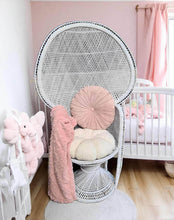 Load image into Gallery viewer, White peacock chair with cushions LARGE - HIRE ONLY