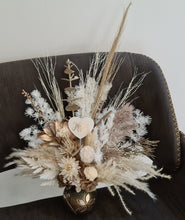 Load image into Gallery viewer, Boho neutral preserved Mother's Day flowers in unique pot