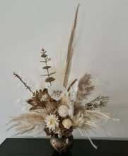 Load image into Gallery viewer, Boho neutral preserved Mother's Day flowers in unique pot