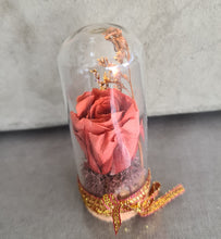 Load image into Gallery viewer, Cute mini preserved rose thumb glass dome Xmas gift
