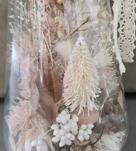 Load image into Gallery viewer, Boho everlasting flowers in conical bottle with lights – Xmas gift