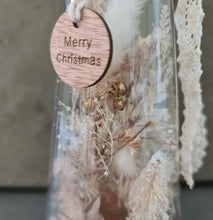 Load image into Gallery viewer, Boho everlasting flowers in conical bottle with lights – Xmas gift