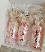 Load image into Gallery viewer, My 1st Christmas baby gift – set of 3 preserved flowers bottles – XMAS53