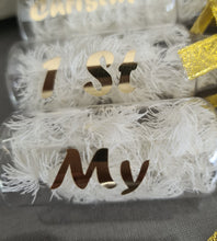 Load image into Gallery viewer, My 1st Christmas baby gift – set of 3 preserved flowers bottles – XMAS61