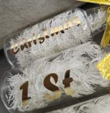 Load image into Gallery viewer, My 1st Christmas baby gift – set of 3 preserved flowers bottles – XMAS61