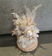 Load image into Gallery viewer, Preserved flowers Mini Christmas glass dome – Boho Neutral NO1