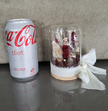 Load image into Gallery viewer, Preserved flowers Mini Christmas glass dome – Mini rose