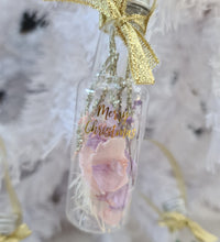 Load image into Gallery viewer, Preserved Everlasting flowers Christmas Bottles Xmas Décor - Pink & Purple Colours