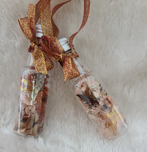 Load image into Gallery viewer, Preserved Everlasting flowers Christmas Bottles Xmas Décor - Rustic orange colours
